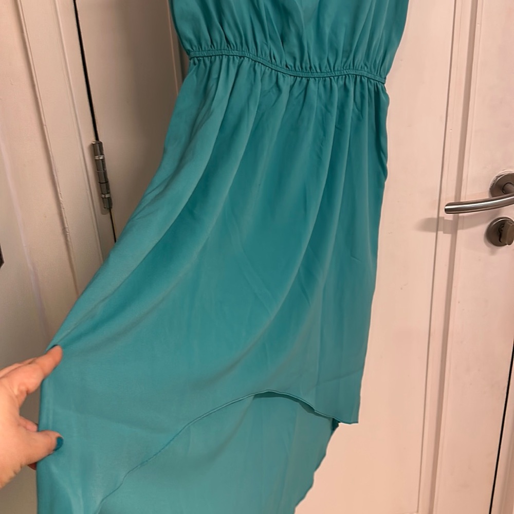 NWOT Topshop Petite Asymmetrical , sleeveless ,elasticated waist dress! UK 12 - Picture 7 of 11